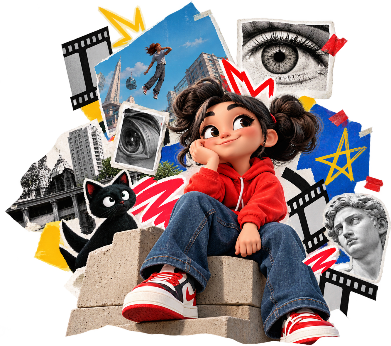 EUI Art Festival mascot collage